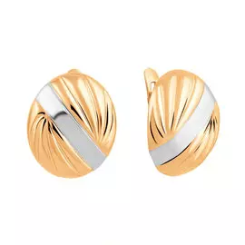 Серьги из красного золота с родированием 25-0628-10-00