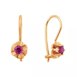 Серьги из красного золота с рубинами 21-1042-11-63