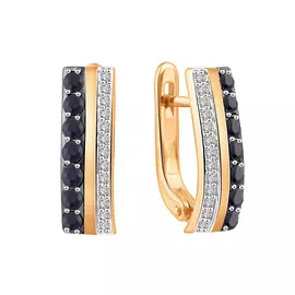 Серьги из красного золота с сапфирами 21-9392-11-03