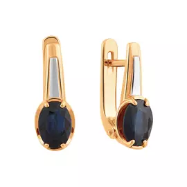 Серьги из красного золота с сапфирами 21-9614-10-03