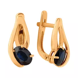 Серьги из красного золота с сапфирами 2-106-434-02