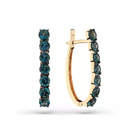 Серьги из красного золота с топазами 02-3-177-1100-012