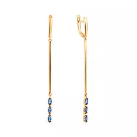 Серьги из красного золота с топазами 21-1662-11-15