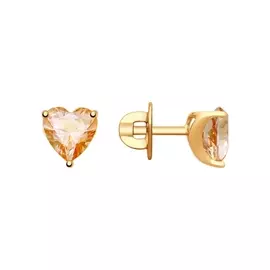 Серьги из красного золота с топазами 725728