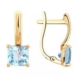 Серьги из красного золота с топазами 727421