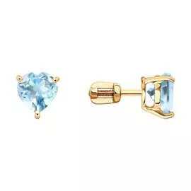 Серьги из красного золота с топазами 727471