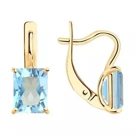 Серьги из красного золота с топазами 727526