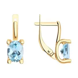 Серьги из красного золота с топазами 727625