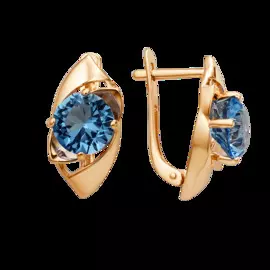 Серьги из красного золота с топазом 005982-1330