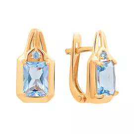 Серьги из красного золота с топазом 3681V61