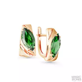 Серьги из красного золота с турмалином 02-2-834-1900-010