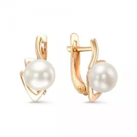 Серьги из красного золота с жемчугом 22013A1