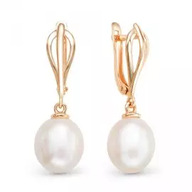 Серьги из красного золота с жемчугом 22421A1