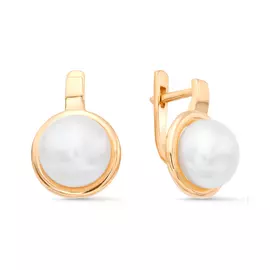 Серьги из красного золота с жемчугом 32309A1