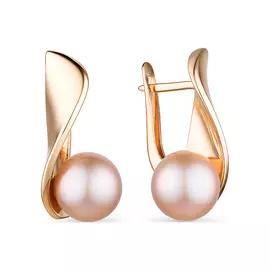 Серьги из красного золота с жемчугом 32548A2