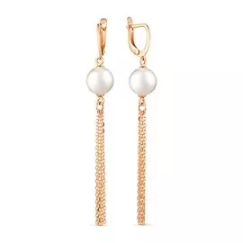 Серьги из красного золота с жемчугом 32702A1