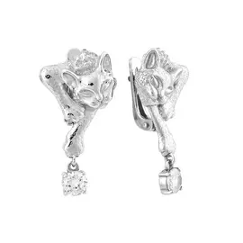 Серьги из серебра куб. цирконий 33-26001