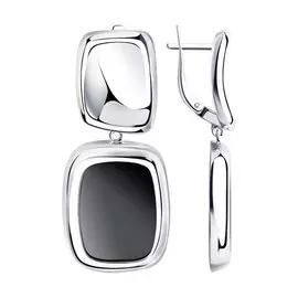 Серьги из серебра с агатом 83020140