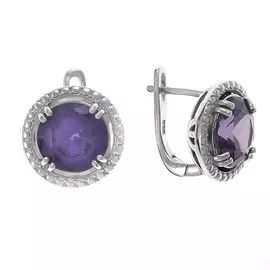 Серьги из серебра с александритом 2405936418