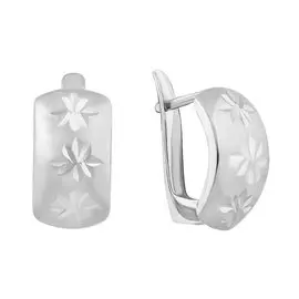 Серьги из серебра с алмазной огранкой и родированием 25-0322-23-61