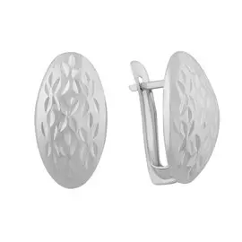 Серьги из серебра с алмазной огранкой и родированием 25-0323-23-62