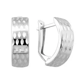 Серьги из серебра с алмазной огранкой и родированием 25-0324-23-61