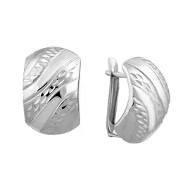 Серьги из серебра с алмазной огранкой и родированием 25-0328-23-64