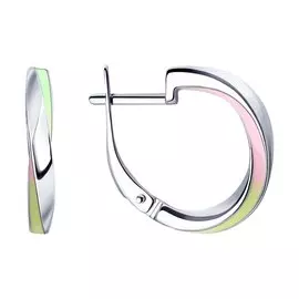 Серьги из серебра с эмалями 94023309