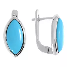 Серьги из серебра с бирюзой 2421930204