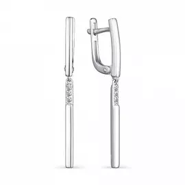 Серьги из серебра с бриллиантами 02-1890/000Б-00
