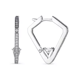 Серьги из серебра с фианитами 02-1672/00КЦ-00