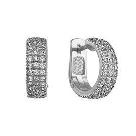 Серьги из серебра с фианитами 21-0031-23-01