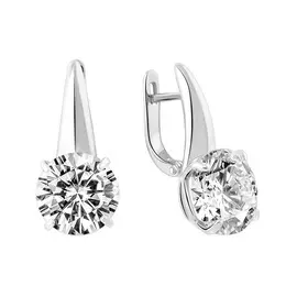 Серьги из серебра с фианитами 21-0093-23-01