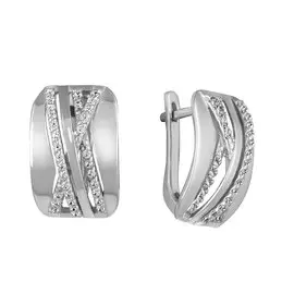 Серьги из серебра с фианитами 21-0397-23-01
