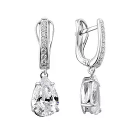Серьги из серебра с фианитами 21-0861-23-01