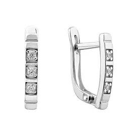 Серьги из серебра с фианитами 21-1273-23-01