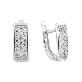 Серьги из серебра с фианитами 21-1487-23-01