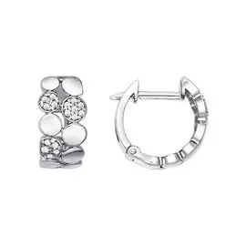 Серьги из серебра с фианитами 94020206