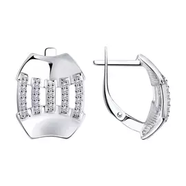 Серьги из серебра с фианитами 94024194
