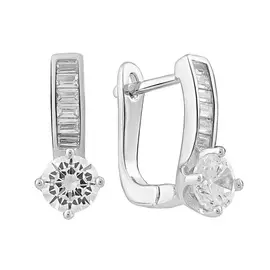 Серьги из серебра с фианитами B18024E