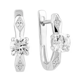 Серьги из серебра с фианитами B18368E