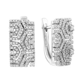 Серьги из серебра с фианитами B18439E