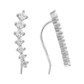 Серьги из серебра с фианитами И2-1103-23-01