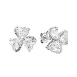 Серьги из серебра с фианитами И2-1210-23-01