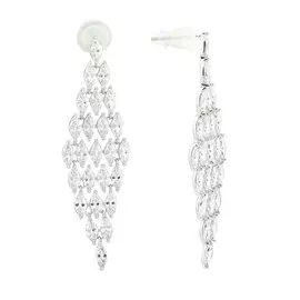 Серьги из серебра с фианитами И2-1272-23-01