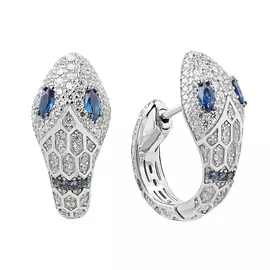 Серьги из серебра с фианитами И2-1409-23-61