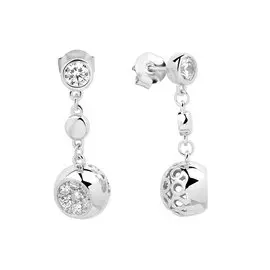 Серьги из серебра с фианитами И2-1530-23-01