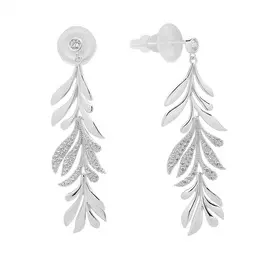 Серьги из серебра с фианитами И2-1675-23-01