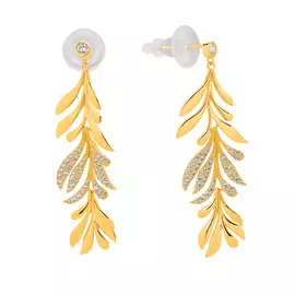 Серьги из серебра с фианитами И2-1675-27-01