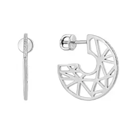 Серьги из серебра с фианитами с родированием 21-1797-23-01